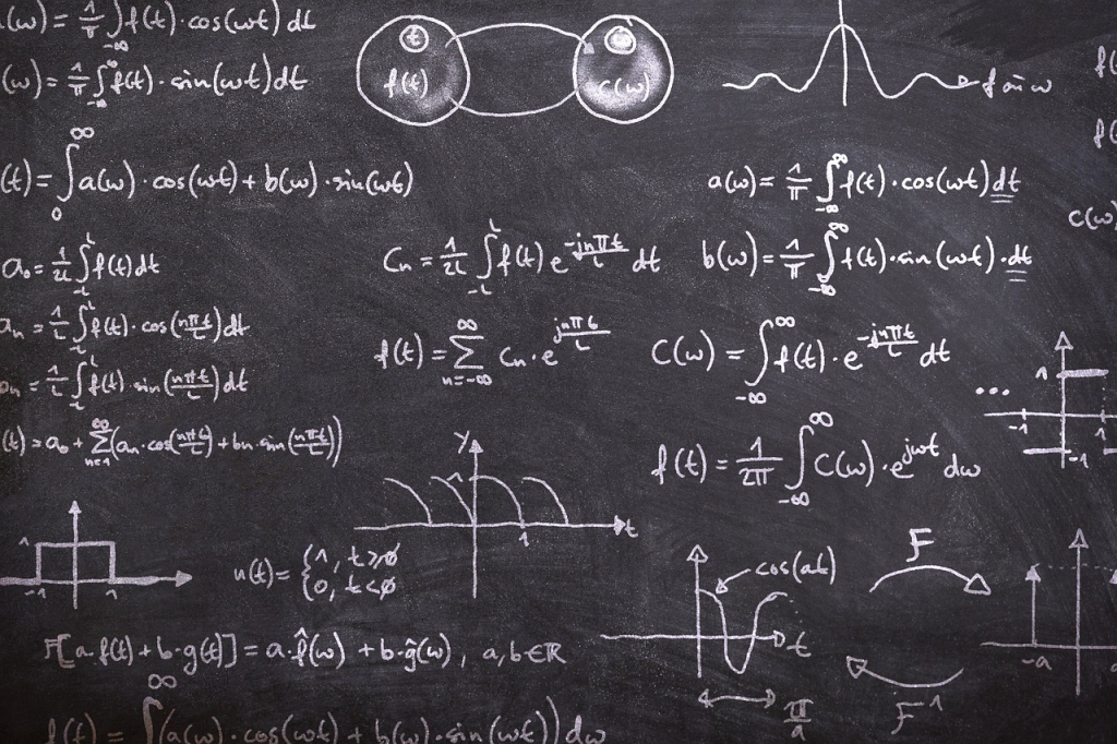 twierdzenie dirichleta - tablica ze wzorami matematycznymi